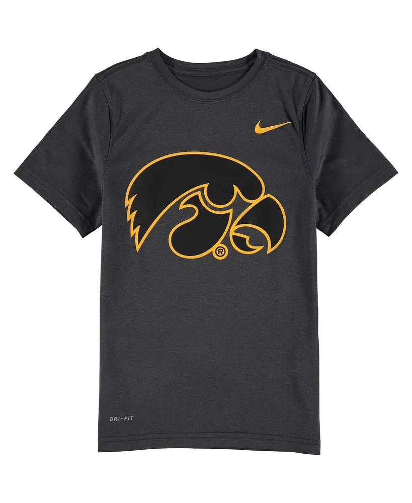 Big Boys Nike Anthracite Iowa Hawkeyes Legend Travel Performance T-shirt