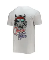Men's White Clemson Tigers Mascot Bandana T-shirt