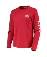 Women's Columbia Scarlet Ohio State Buckeyes Pfg Tidal Long Sleeve T-shirt