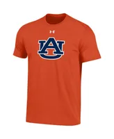 Men's Under Armour Orange Auburn Tigers School Logo Performance Cotton T-shirt