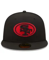 Men's New Era Black San Francisco 49Ers Alternate Logo Team 49Fifty Fitted Hat