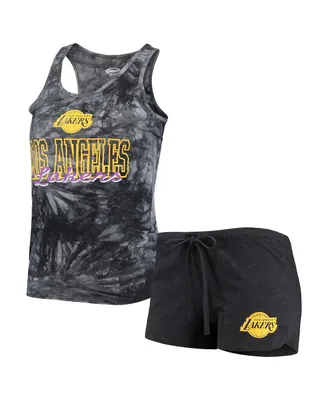Women's Concepts Sport Charcoal Los Angeles Lakers Billboard Tank Top and Shorts Sleep Set