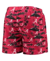 Men's Foco Crimson Alabama Tide Island Palm Swim Trunks