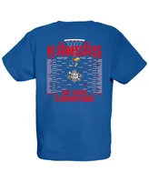 Big Boys Blue 84 Royal Kansas Jayhawks 2022 Ncaa Men's Basketball National Champions Bracket T-shirt