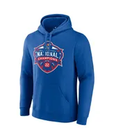 Men's Fanatics Royal Kansas Jayhawks 2022 Ncaa Men's Basketball National Champions Official Logo Pullover Hoodie