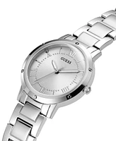 Guess Women's Silver-Tone Stainless Steel Bracelet Watch, 34mm