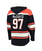 Men's '47 Connor Mcdavid Navy Edmonton Oilers Player Name and Number Lacer Pullover Hoodie