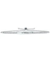 Giani Bernini Cubic Zirconia "Be Strong" Bolo Bracelet in Sterling Silver, Created for Macy's