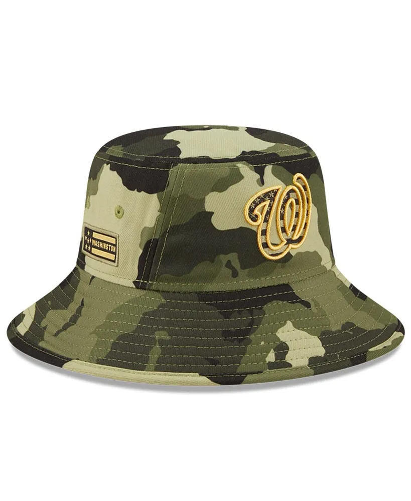 Men's Chicago Cubs New Era Camo 2022 Armed Forces Day Bucket Hat