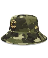 Men's New Era Camo Chicago Cubs 2022 Armed Forces Day Bucket Hat