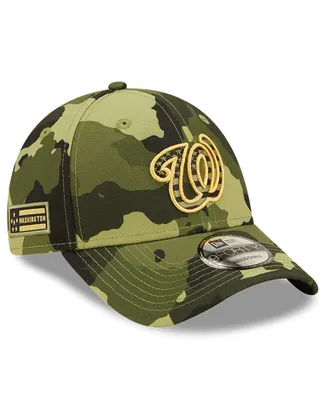 Men's New Era Camo Washington Nationals 2022 Armed Forces Day 9FORTY Snapback Adjustable Hat