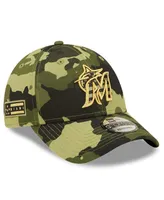 Men's New Era Camo Miami Marlins 2022 Armed Forces Day 9Forty Snapback Adjustable Hat