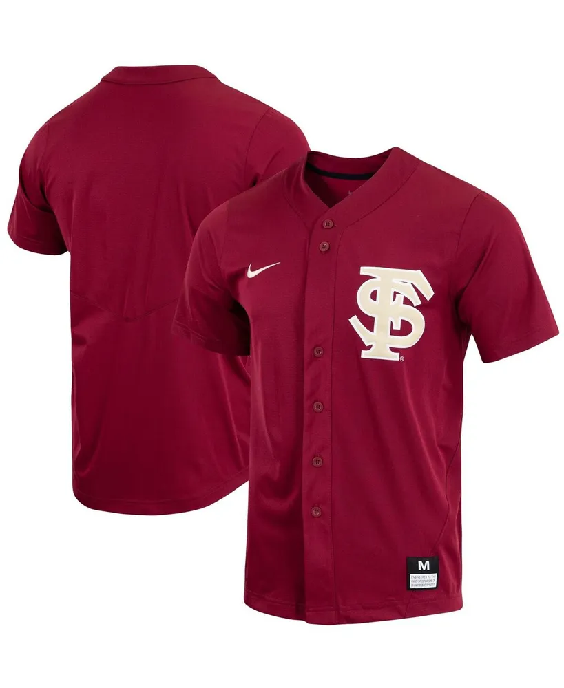 Men's Nike Natural Florida State Seminoles Vapor Untouchable Elite Replica  Full-Button Baseball Jersey