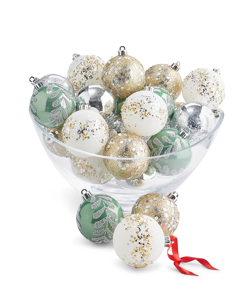 Holiday Lane Northern Lights Set of 30 Gold-Tone, Green & Silver-Tone Multi