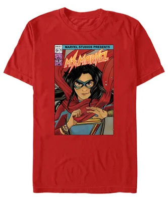 Men's Marvel Film Ms Marvel Comic Cover Short Sleeve T-shirt