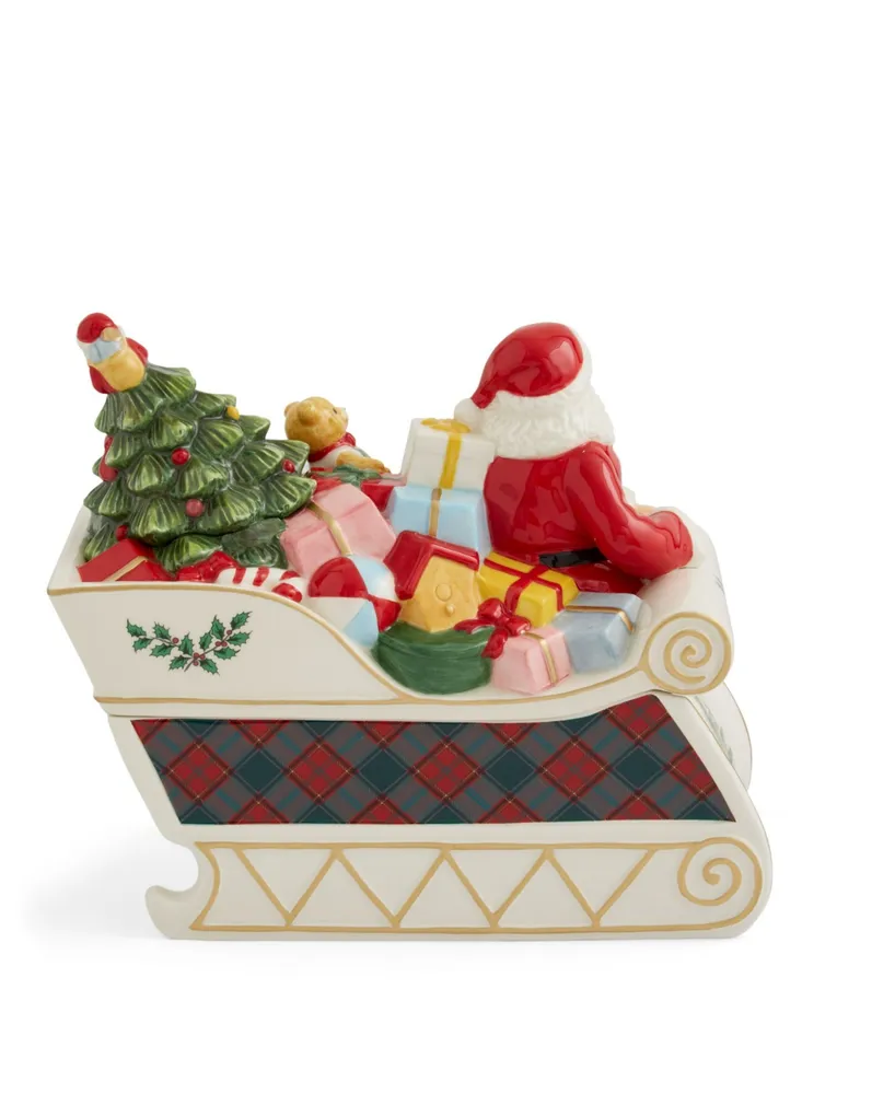 Christmas Tree Santa Sleigh Cookie Jar