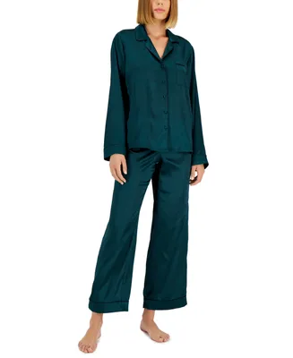 I.n.c. International Concepts Satin Notch Collar Packaged Pajama Set