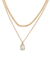 Steve Madden Women's Stone Layered Necklace
