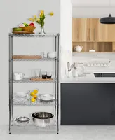 Seville Classics 5-Tier Steel Wire Wheeled Shelving