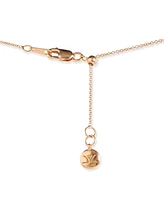 Le Vian Vanilla Pearl (9mm) & Nude Diamond (1/3 ct. t.w.) Halo Pendant Necklace in 14k Rose Gold, Adjustable length to 20"