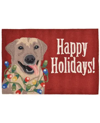 Liora Manne' Frontporch Happy Holidays 2'6" x 4' Outdoor Area Rug