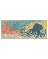 Liora Manne' Frontporch Octopus 2' x 5' Runner Outdoor Area Rug