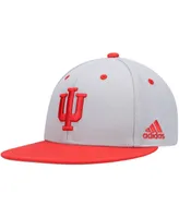 Men's adidas Gray Indiana Hoosiers On-Field Baseball Fitted Hat