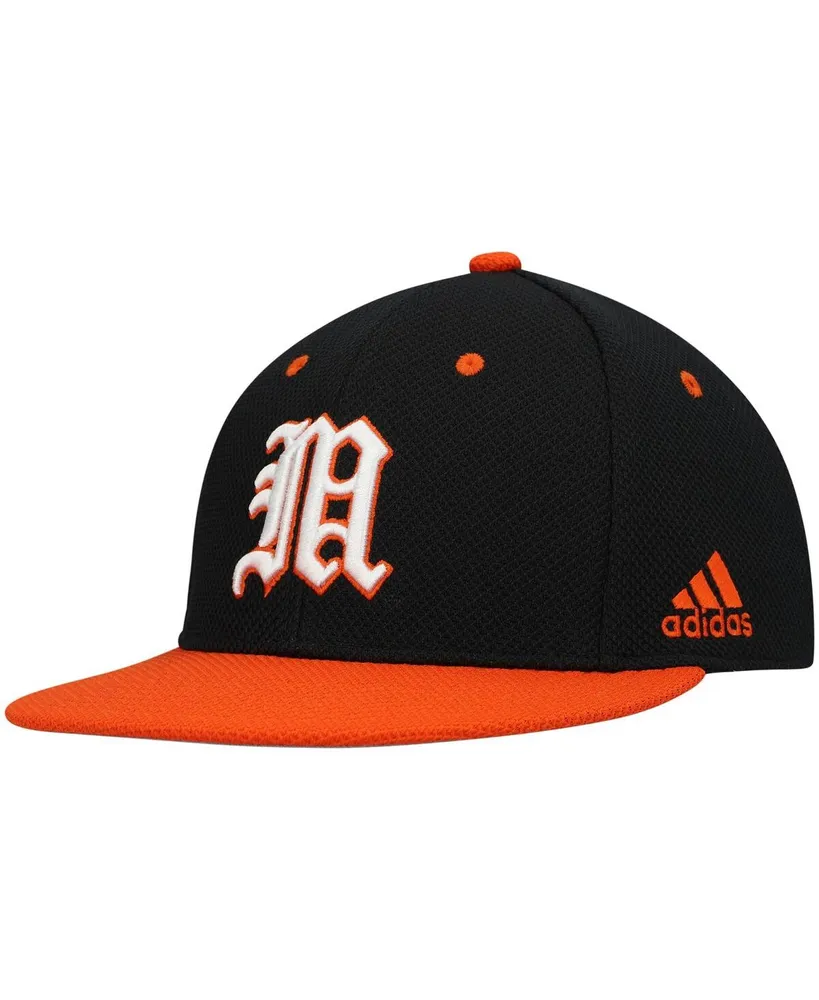 Men's adidas and Miami Hurricanes On-Field Baseball Fitted Hat