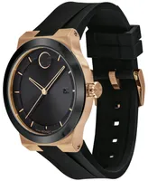 Movado Men's Swiss Fusion Bold Black Silicone Strap Watch 42mm