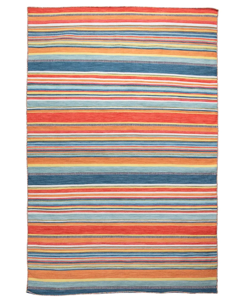 Liora Manne' Sonoma Malibu Stripe 5' x 7'6" Outdoor Area Rug