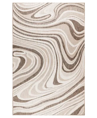 Liora Manne' Malibu Waves 3'3" x 4'11" Outdoor Area Rug