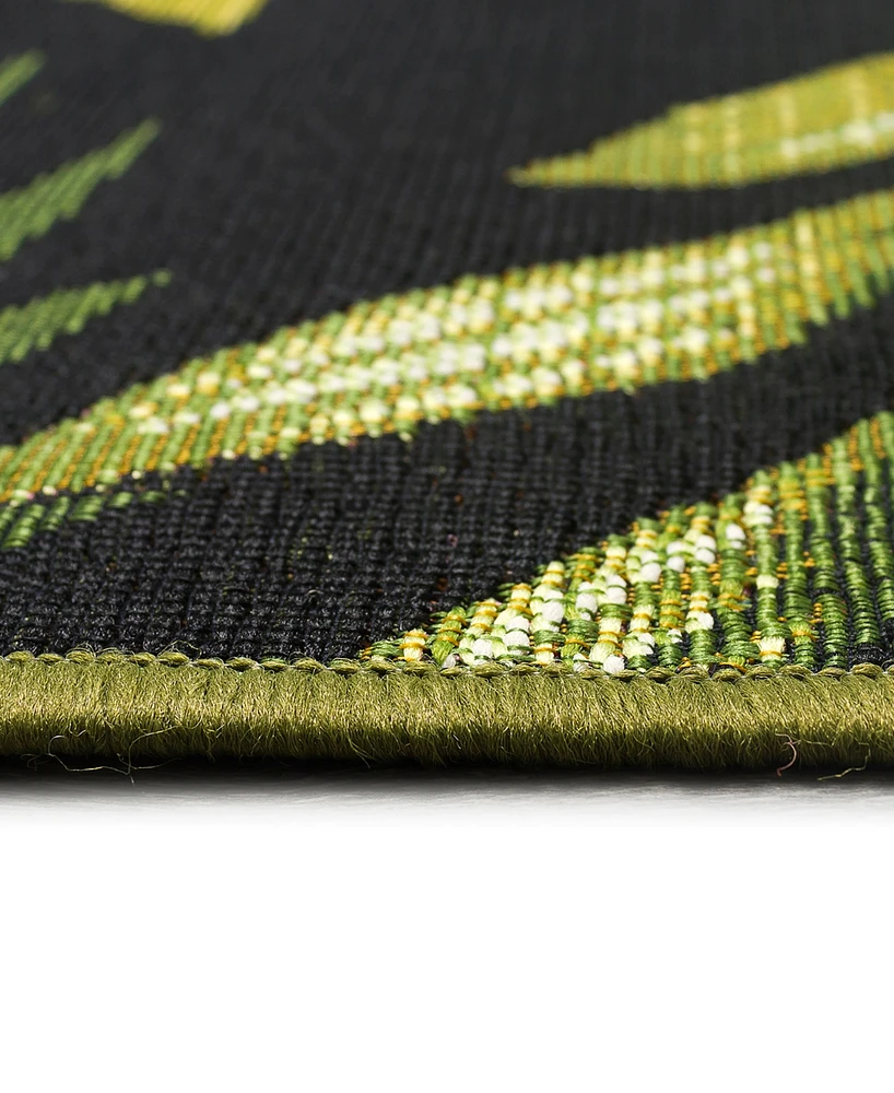 Liora Manne' Marina Jungle Leaves 6'6" x 9'3" Outdoor Area Rug
