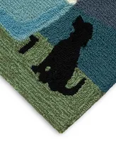 Liora Manne' Frontporch Happy Camper 1'8" x 2'6" Outdoor Area Rug