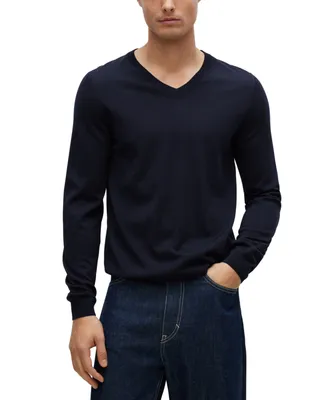 Boss Men's V-Neck Slim-Fit Sweater