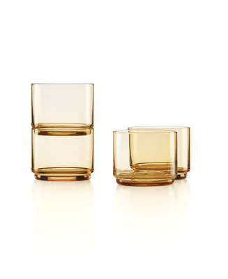 Tuscany Classics Stackable Short Glasses Set, 4 Piece