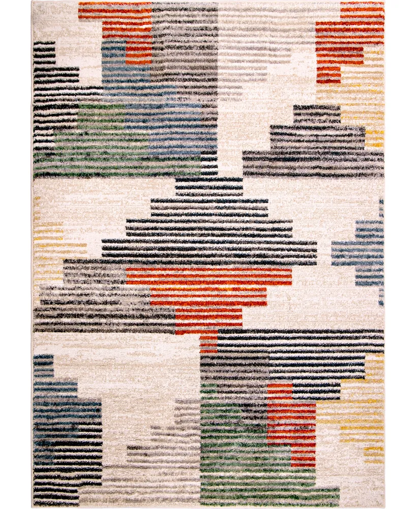 Orian Gemstone Deco Blocks 7'10" x 10'10" Area Rug