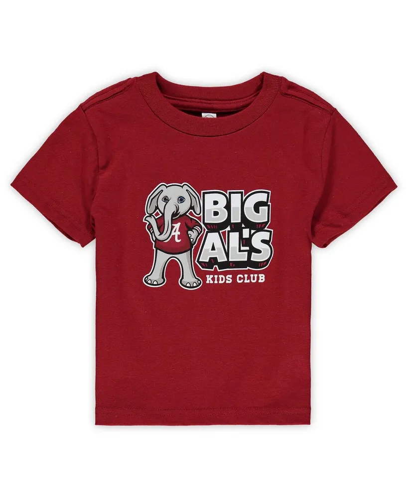 Boys and Girls Toddler Crimson Alabama Crimson Tide Big Al's Kids Club Big Logo T-shirt