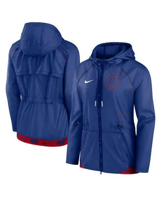 Women's Nike Royal, Red Chicago Cubs Statement Raglan Full-Zip Hoodie Jacket