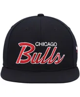 Men's Mitchell & Ness Black Chicago Bulls Hardwood Classics Script 2.0 Snapback Hat