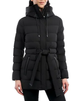 Michael Kors Women's Belted Packable Puffer Coat