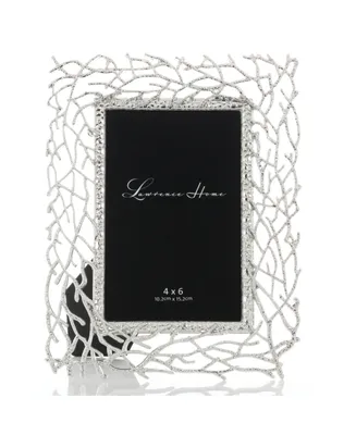 Branch Design Metal Picture Frame, 4" x 6" - Silver