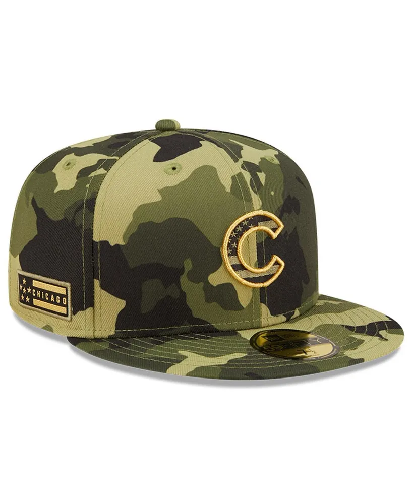 Men's New Era Camo Chicago Cubs 2022 Armed Forces Day On-Field 59Fifty Fitted Hat