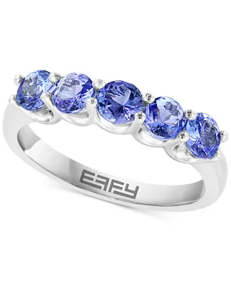 Effy Tanzanite Five Stone Ring (7/8 ct. t.w.) in Sterling Silver