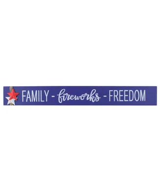 Patriotic "Family-fireworks-Freedom" Tabletop Decor