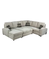 Serta Mae Sectional Sofa with Power and Usb Ports