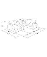 Serta Mae Sectional Sofa with Power and Usb Ports