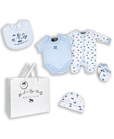 Baby Boys Fly High Layette Gift Mesh Bag, 5 Piece Set