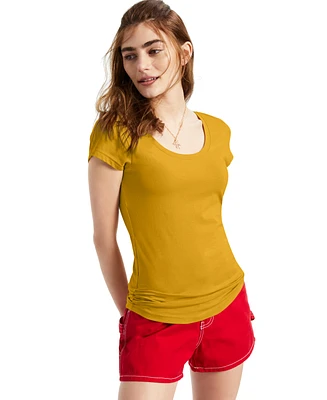 Aveto Juniors' Scoop-Neck Cap-Sleeve T-Shirt