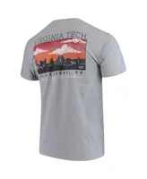 Men's Gray Virginia Tech Hokies Team Comfort Colors Campus Scenery T-shirt