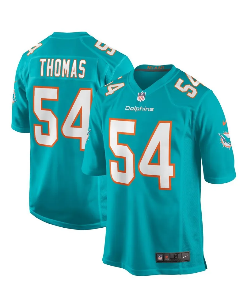 Men's Nike Zach Thomas Aqua Miami Dolphins Game Retired Player Jersey